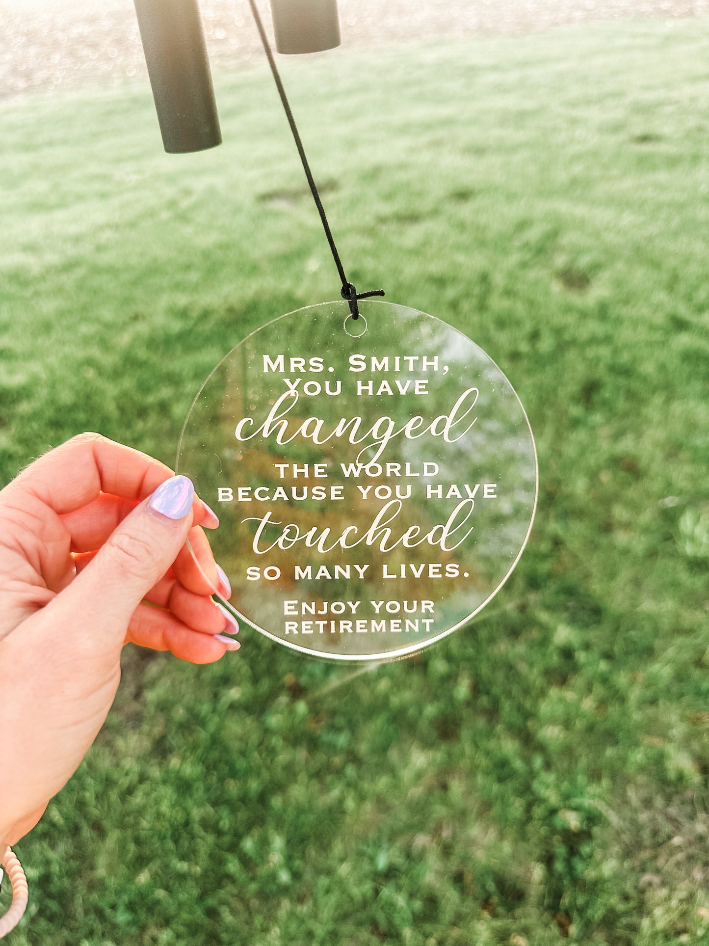 "Enjoy Your Retirement" Wind Chimes