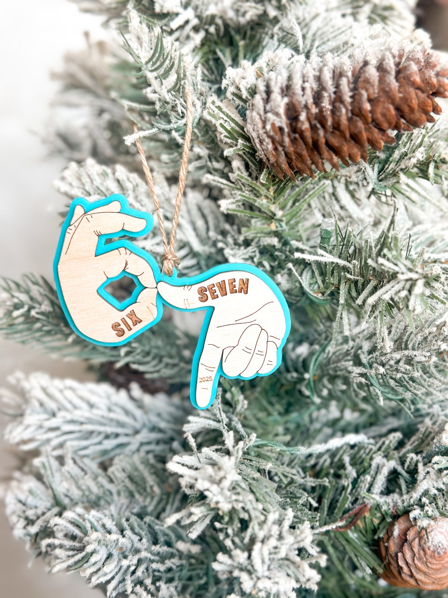 Six Seven (6,7) Ornament