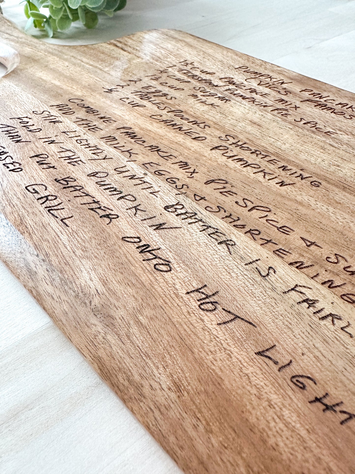 Recipe Cutting Board