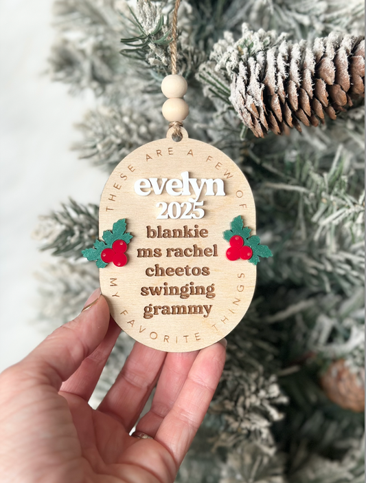 Favorite Things Ornament