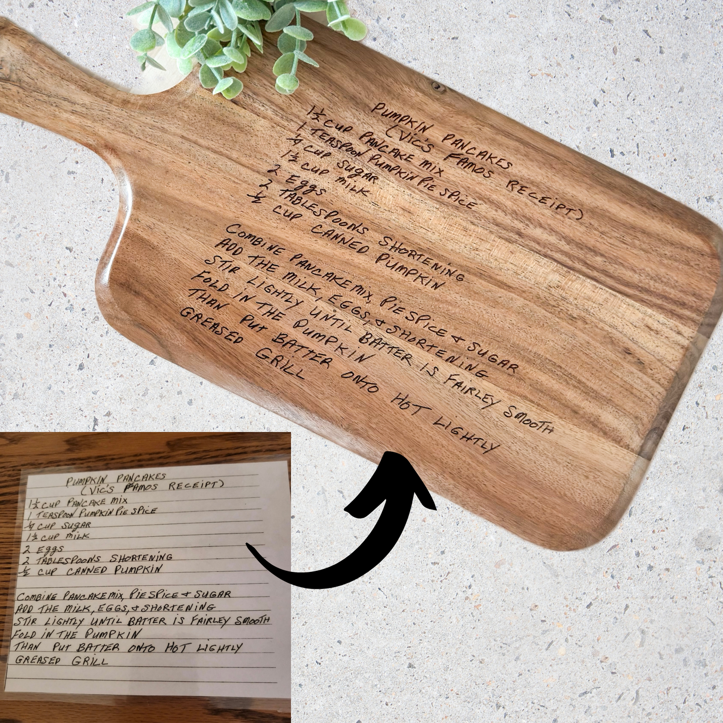 Recipe Cutting Board