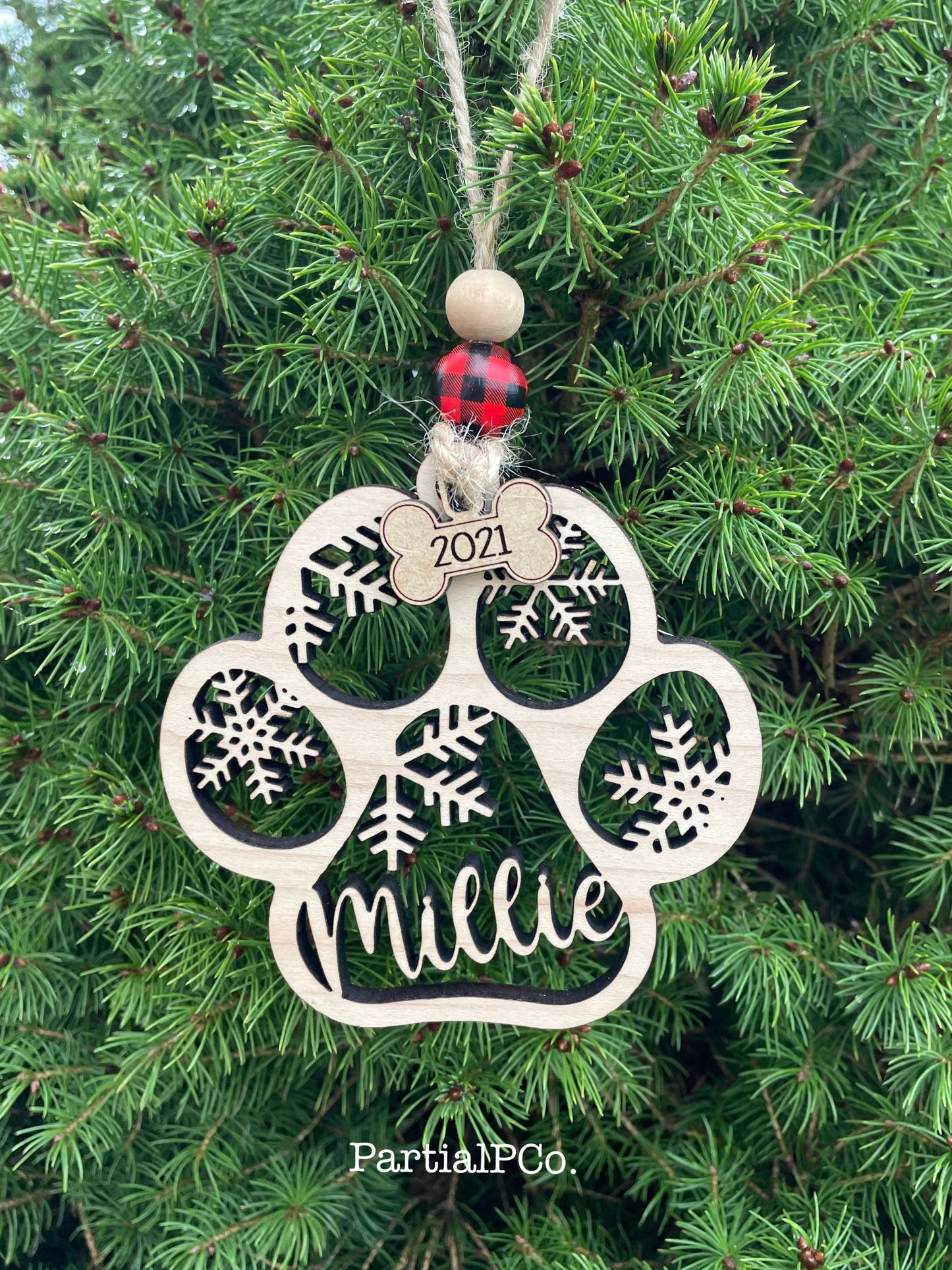 Personalized Paw Print Ornament