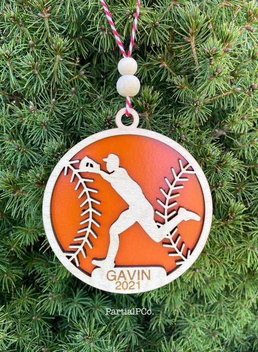 Personalized Baseball Ornament