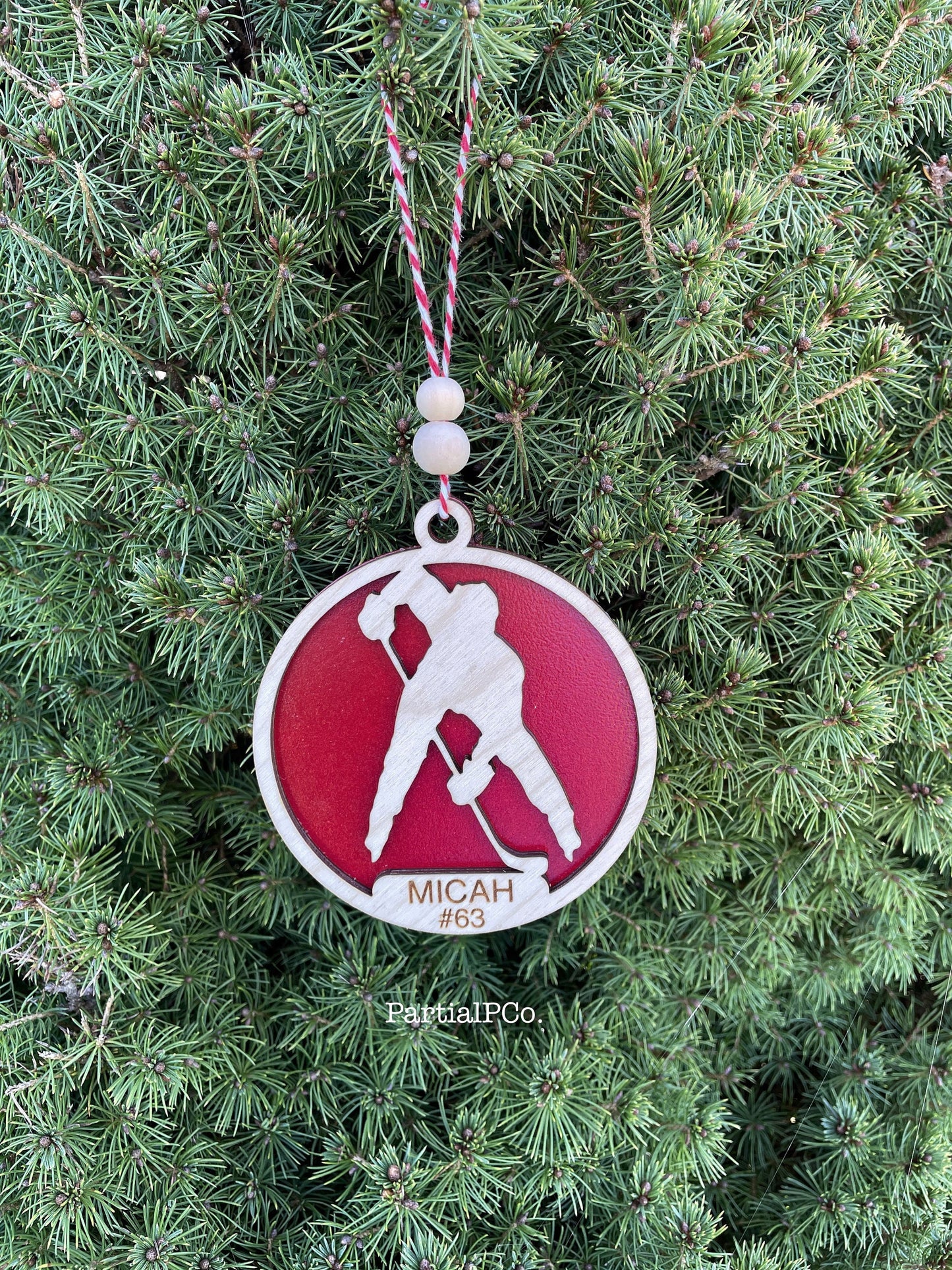 Personalized Hockey Ornament