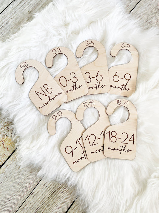 Nursery Closet Dividers - Wooden