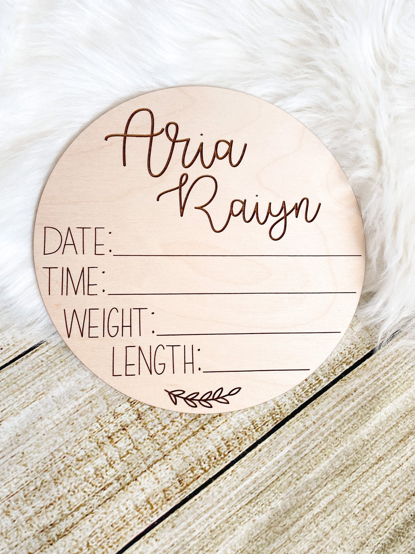 Baby Name Announcement Sign