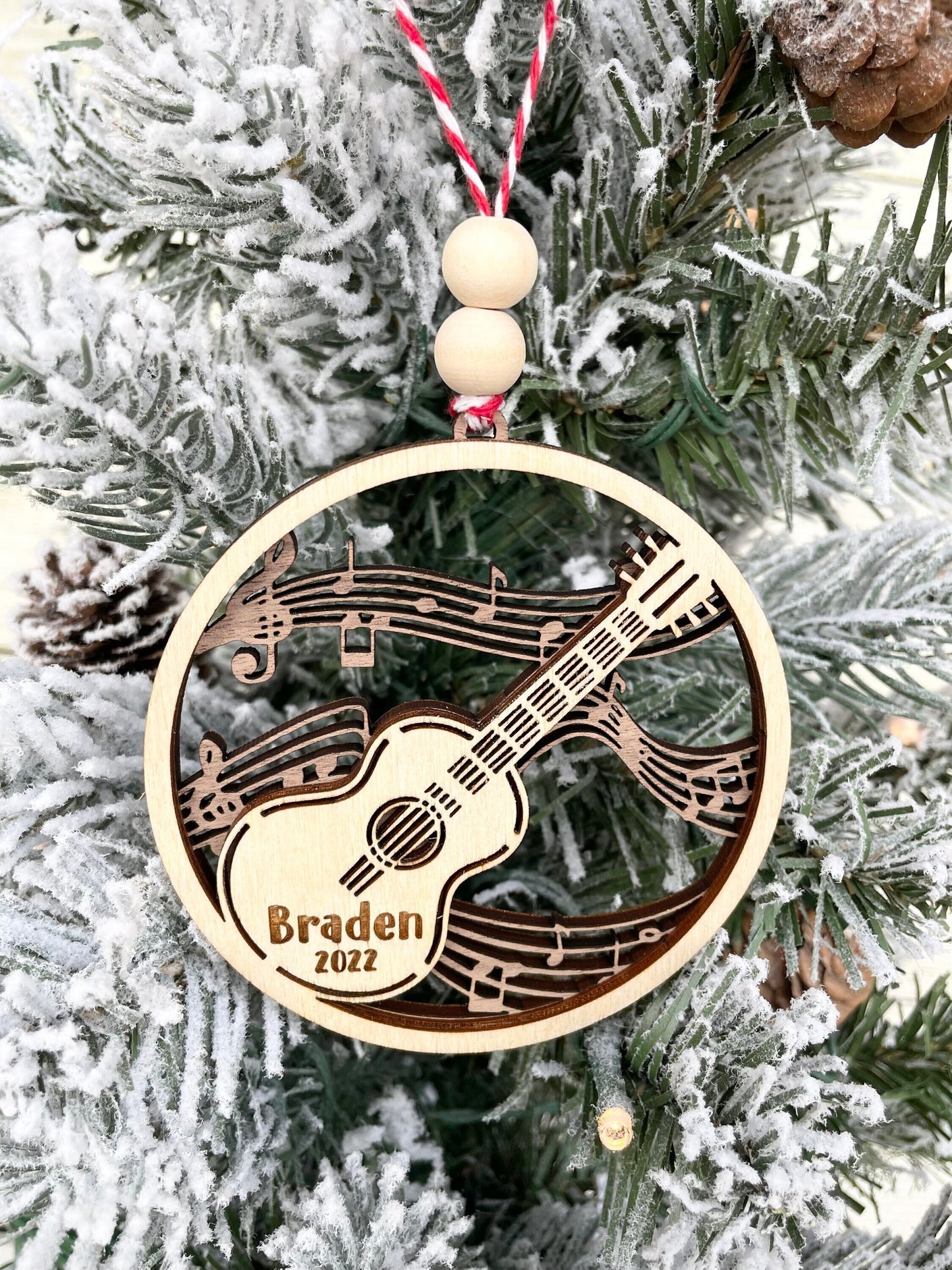 Personalized Guitar Ornament