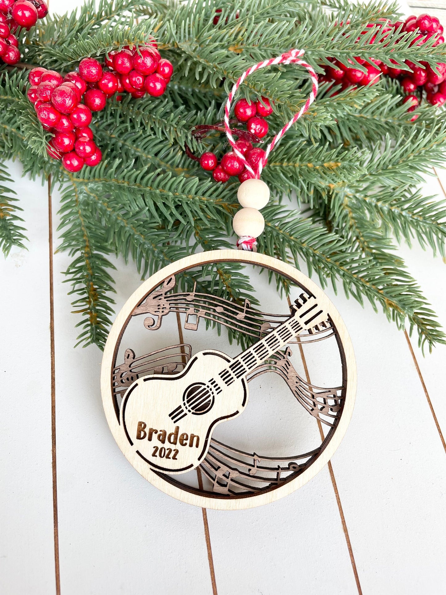 Personalized Guitar Ornament