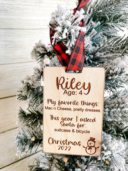 Child's Keepsake Ornament