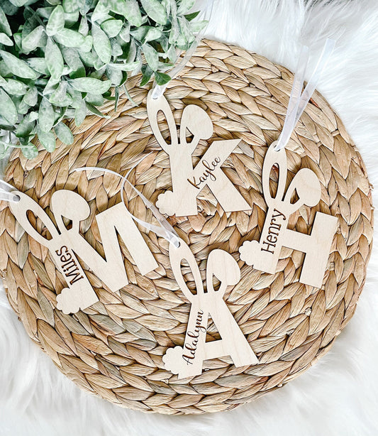 Initial Easter Basket Tag