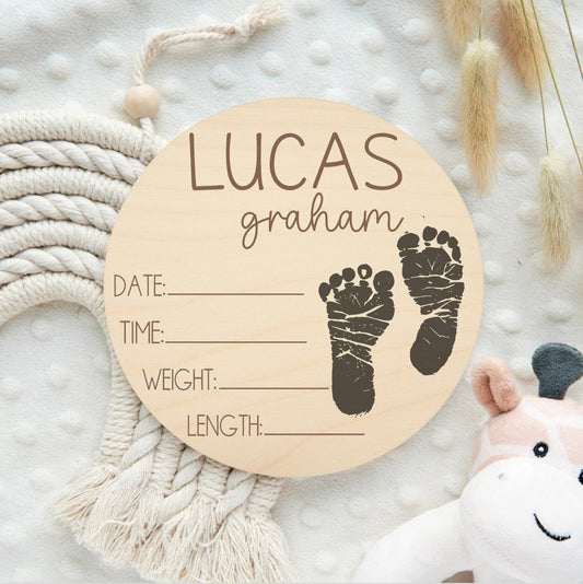 Baby Footprint Sign